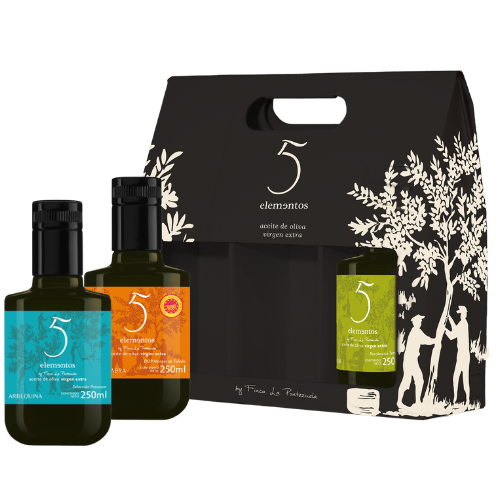 5 Elementos Pack 3x250ml Finca la Pontezuela - Comprar Aceite de Oliva Virgen Extra